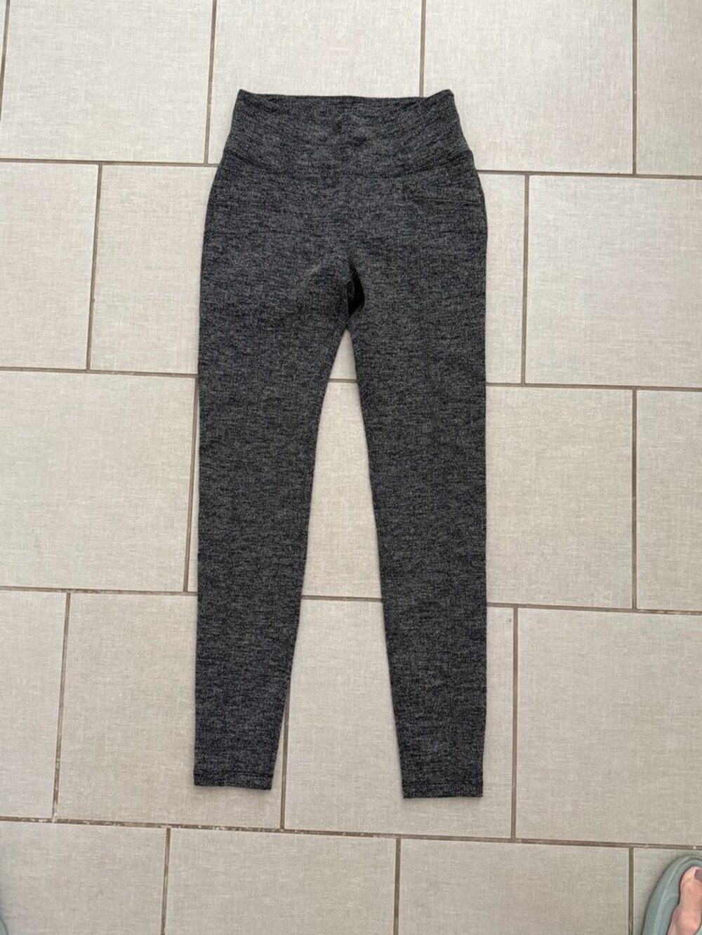 Athleta Metro Herringbone Leggings Charcoal Gray Size Small